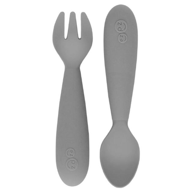 Ezpz - Mini Utensils (Spoon + Fork) - Grey