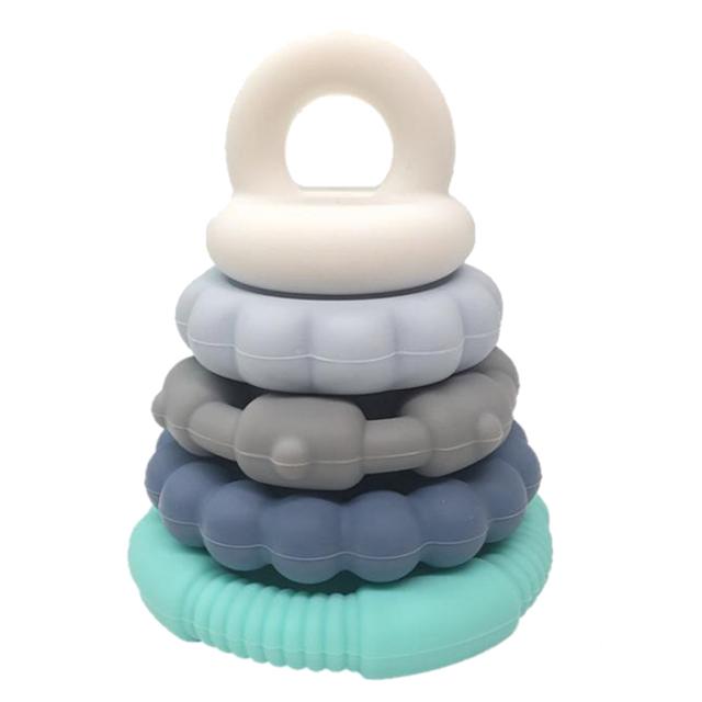 Jellystone Designs - Rainbow Stacker and Teether Toy - Ocean