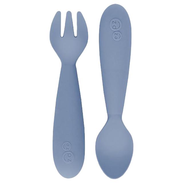 Ezpz - Mini Utensils: Spoon & Fork - Indigo