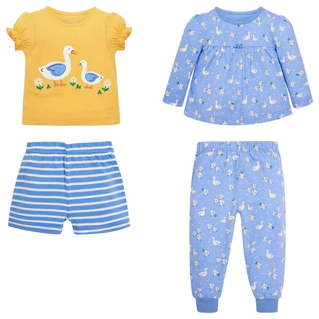 Jojo Maman Bebe - Duck T-Shirt & Pyjama - Pack of 4 - Blue