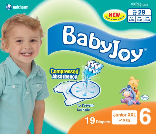 BabyJoy - Diaper Value Pack, Junior xxL, 16+ kg - 19 count