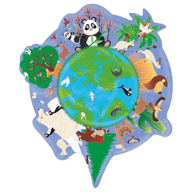 Scratch Europe - World Contour Puzzle - 45pcs