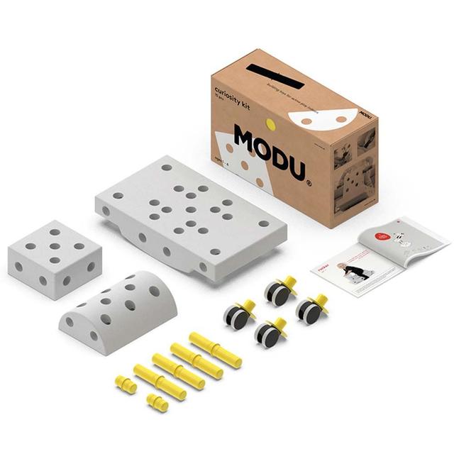 MODU - Curiosity Kit - Yellow Pegs & Grey Blocks - 15pcs