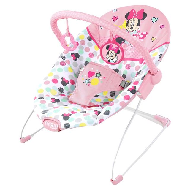 Bright Starts - Minnie Mouse Spotty Dotty Vibrating Bouncer - Pink