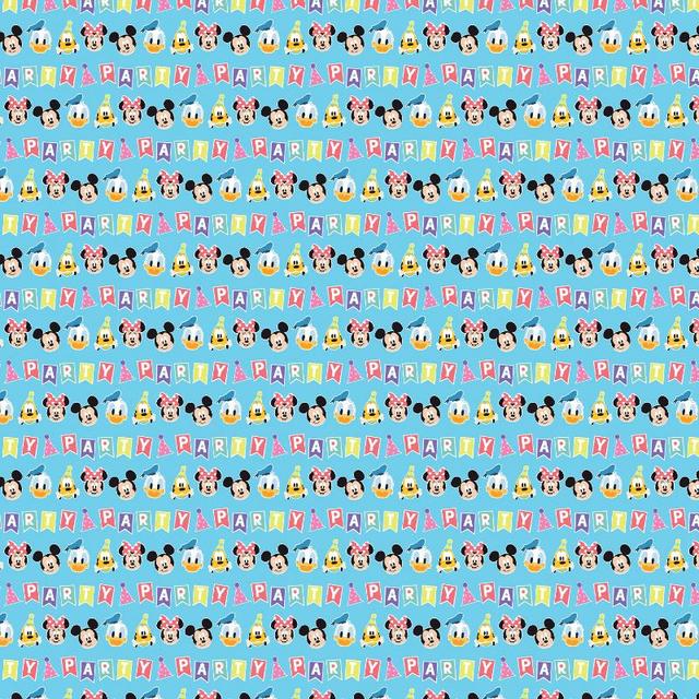 Party Centre - Disney Blue Mickey & Friends Giftwrap