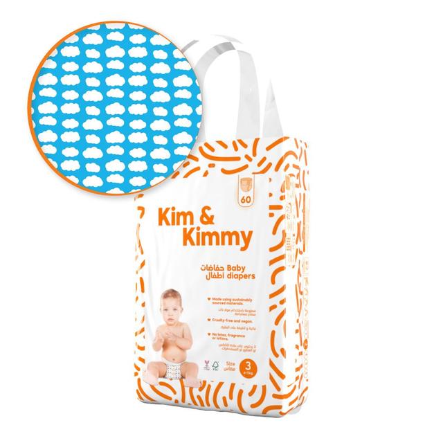 Kim & Kimmy - Little Clouds Diapers 6-11kg Size 3 - 60pcs