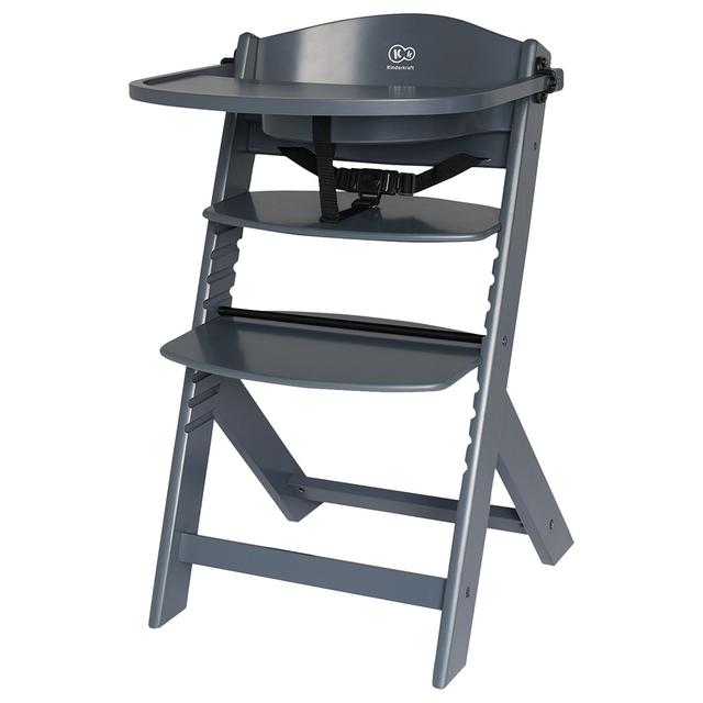 Kinderkraft - Enock Wooden High Chair - Grey