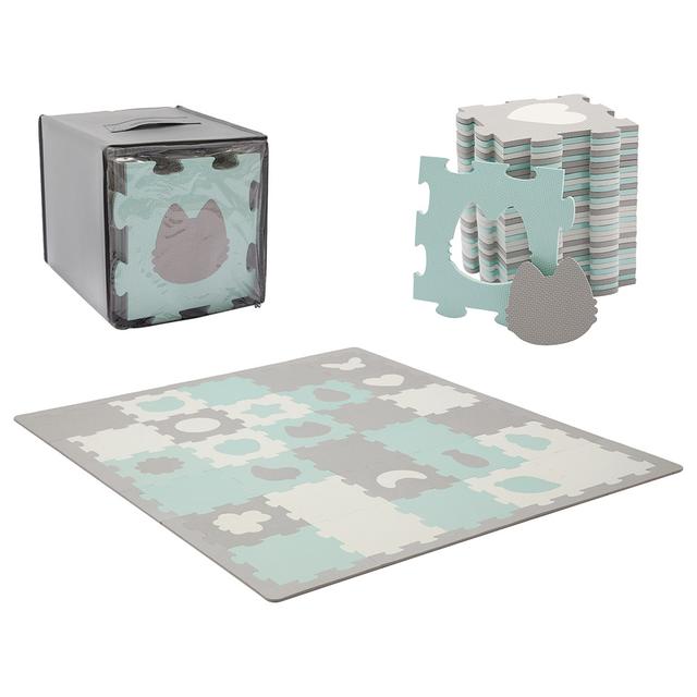 Kinderkraft - Puzzle Luno Shapes Mat 30pcs - Mint