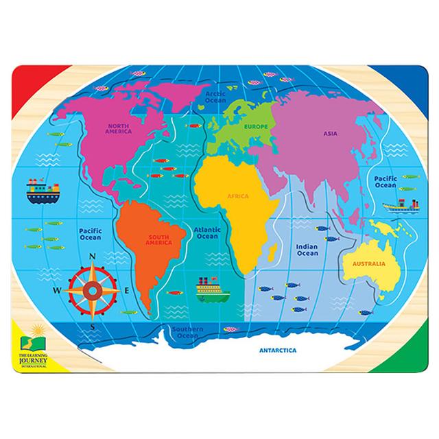 The Learning Journey - Lift & Learn Continents & Oceans Puzzle