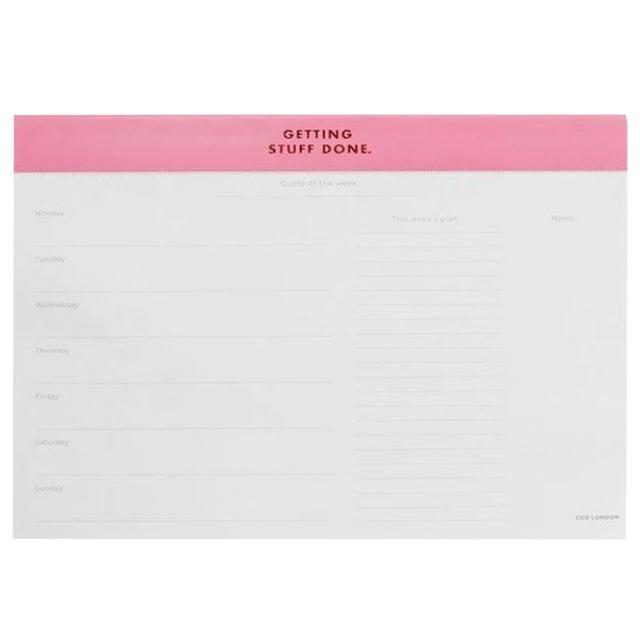 Career Girl London - Getting Stuff Done Weekly Desk Pad