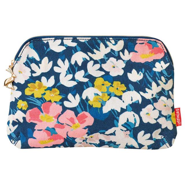 Joules - Floral Print Pouch - Blue