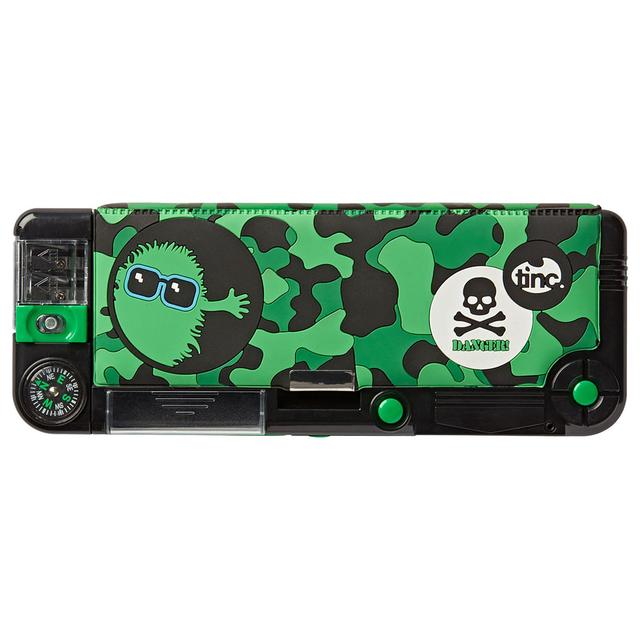 Tinc - Hugga Camo Snap Compartment Filled Pencil Case - Green