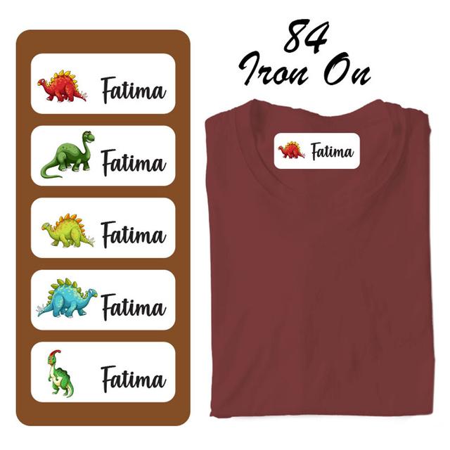 Printshop - Iron On Labels - Pack of 84 - Dino