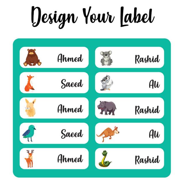 Printshop - Waterproof Personalised Labels Pack of 84 - Kangaroo