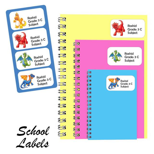 Printshop - Personalised Labels - Pack of 30 - Dinosaur