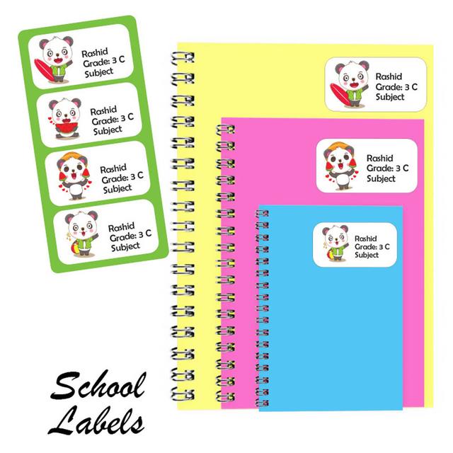 Printshop - Personalised Multi Purpose Labels Pack of 30 - Panda