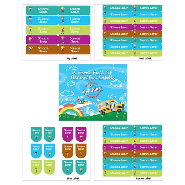 Printshop - Personalised Waterproof Labels Set - Boy 3