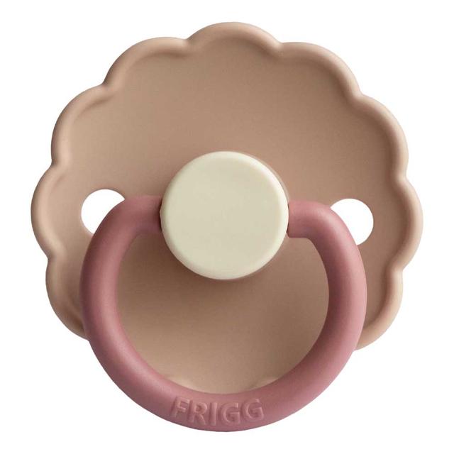 Frigg - Daisy Block Silicone Pacifier 0-6M S1 - Peony 