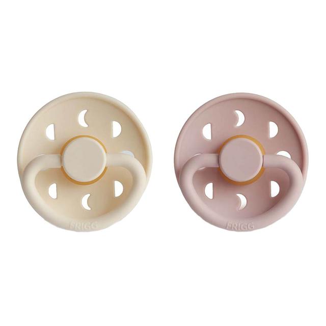 Frigg - Moon Phase Latex Pacifier 6-18M 2-Pack S2 - Blush/Cream