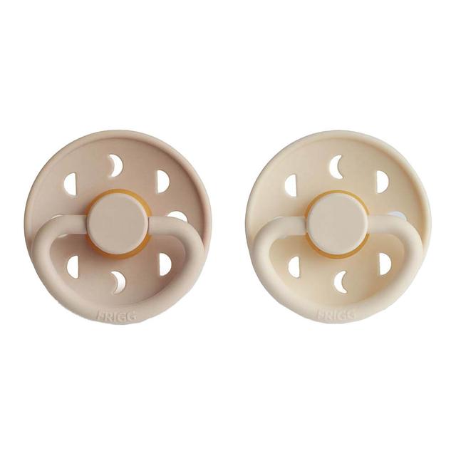 Frigg - Moon Phase Latex Pacifier 0-6M 2-Pack S1 - Cream/Croissant