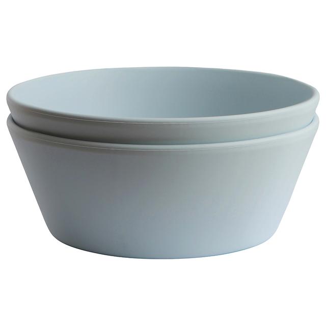 Mushie - Round Dinner Bowl - Pack of 2 - Powder Blue