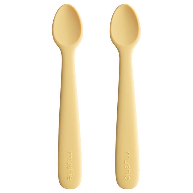 Mushie - Silicone Baby Spoons - 2pcs - Pale Daffodil