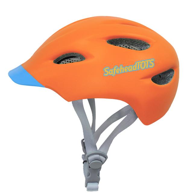 SafeheadTOTS - Toddler Bike Helmet - ORANGE blue - XS