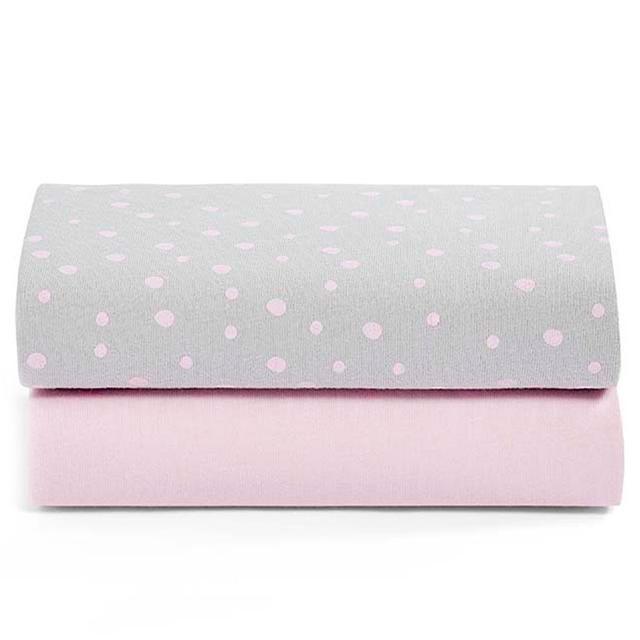 Snuz - SnuzPod Crib Fitted Sheets Pack of 2 - Rose Spots