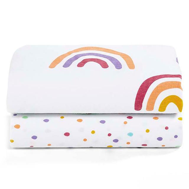 Snuz - SnuzPod Crib Fitted Sheets Pack of 2 - Colour Rainbow