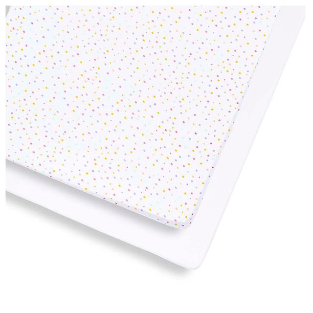 Snuz - SnuzPod Cot & Cot Bed Fitted Sheet Pack of 2 Colour Spots