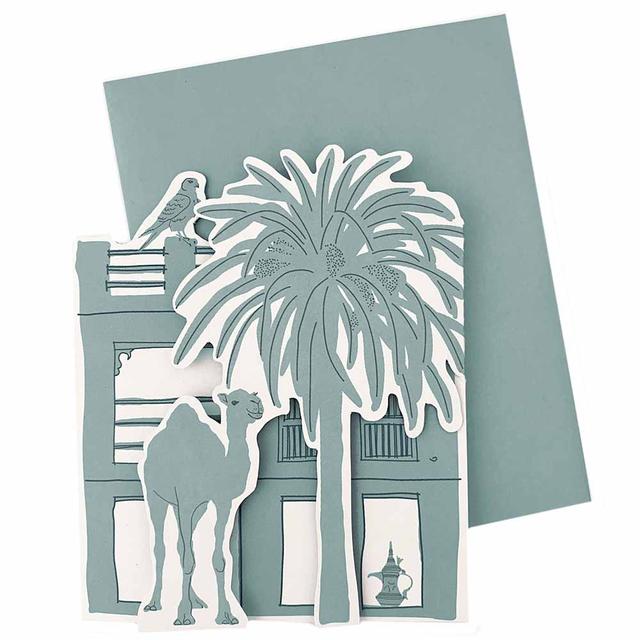 Little Majlis - 'Freej' Neighbourhood Greeting Card - Blue