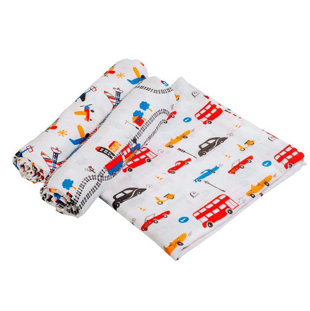 Little West Street - Baby Off We Go Swaddles Set