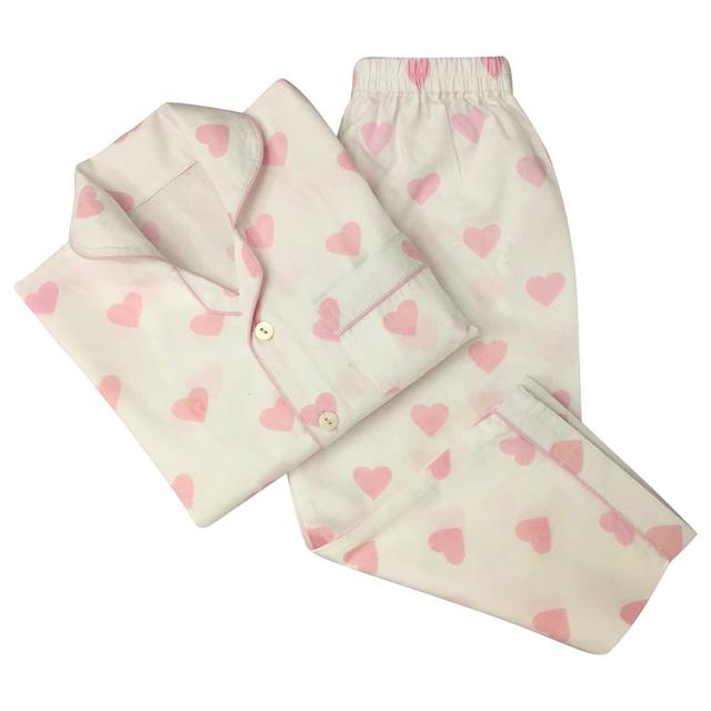 Little West Street - Hearts Pajama Set - White