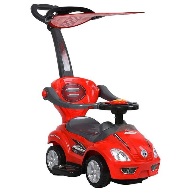 Myts - Canopy 3-In-1 Ride On Push Car W/ Sun Visor - Red