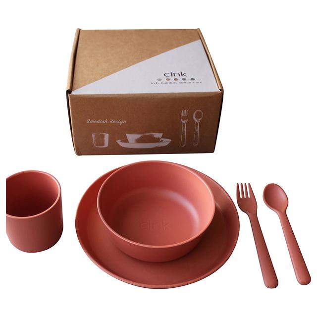 Cink - Bamboo Dinnerware Toddler Giftbox - Brick