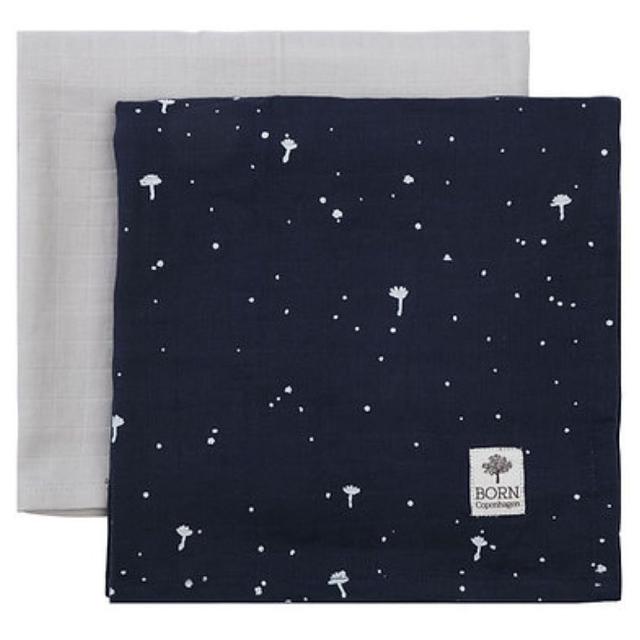 Born Copenhagen - Organic Cotton Swaddle Night Sky - Pack Of 2