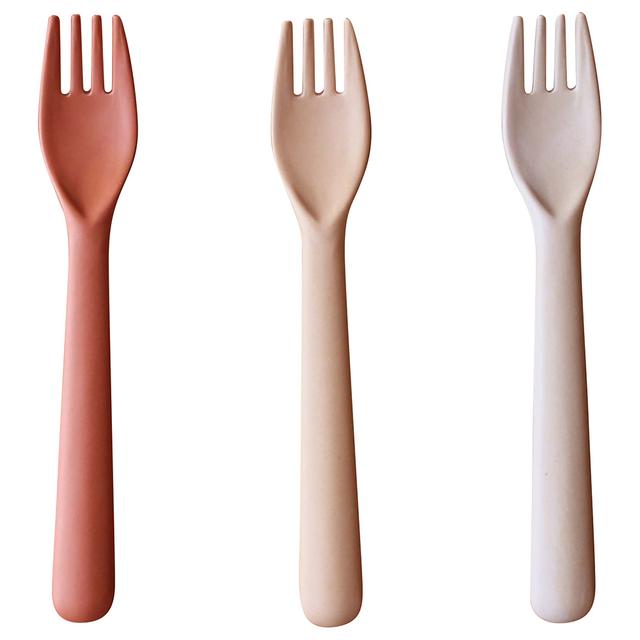 Cink - Bamboo Toddler Fork Pack of 3 - Fog/Rye/Brick