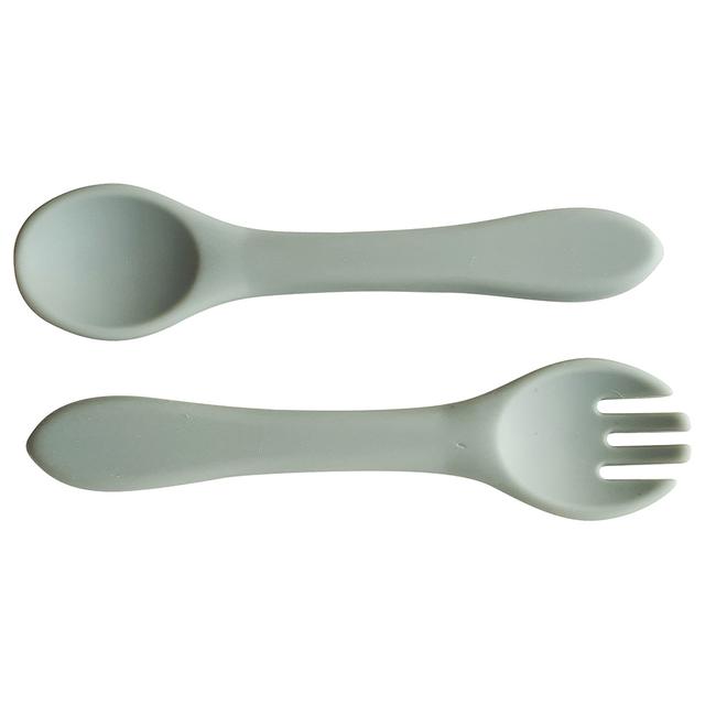 Dove and Dovelet - Silicone Fork & Spoon Set - Sage