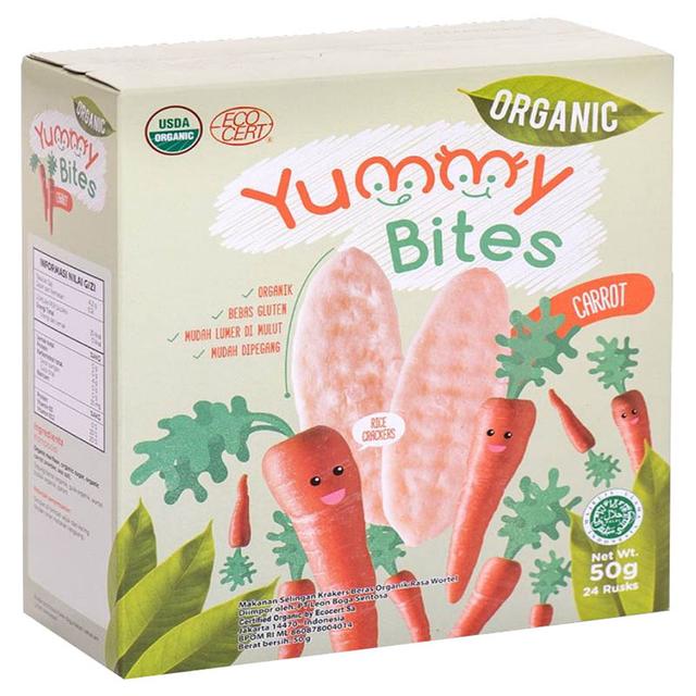 Yummy Bites - Organic Rice Cracker Carrot Flavor - 50g