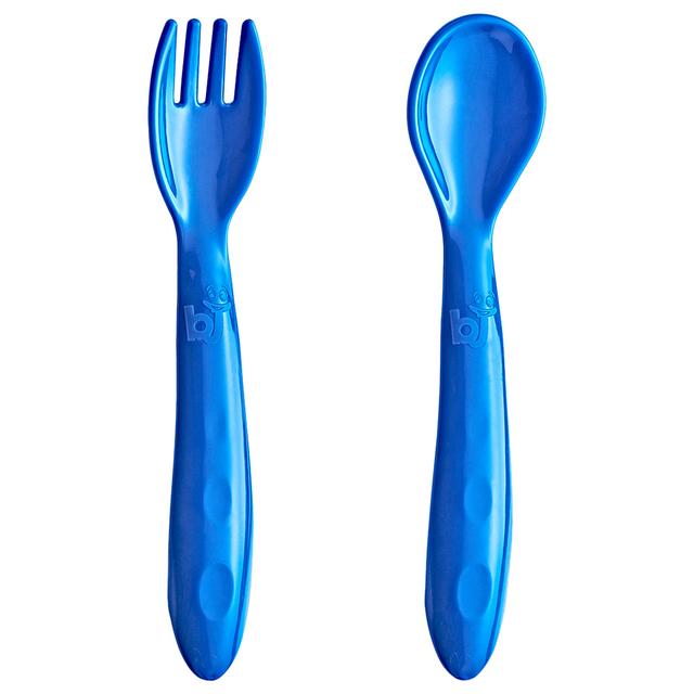 Babyjem - Baby Spoon & Fork Set - Blue