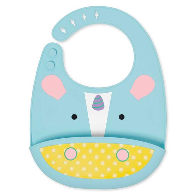 SkipHop - Zoo Fold & Go Silicone Bib - Unicorn