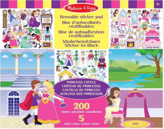 Melissa and Doug Reusable Sticker Pad - Princess Castle