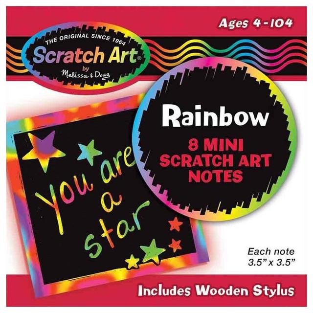 Melissa & Doug - Scratch Art Box of Rainbow Mini Notes