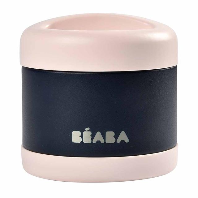 Beaba - Thermo-Portion Food Storage Jar 500ml - Light Pink/Night Blue