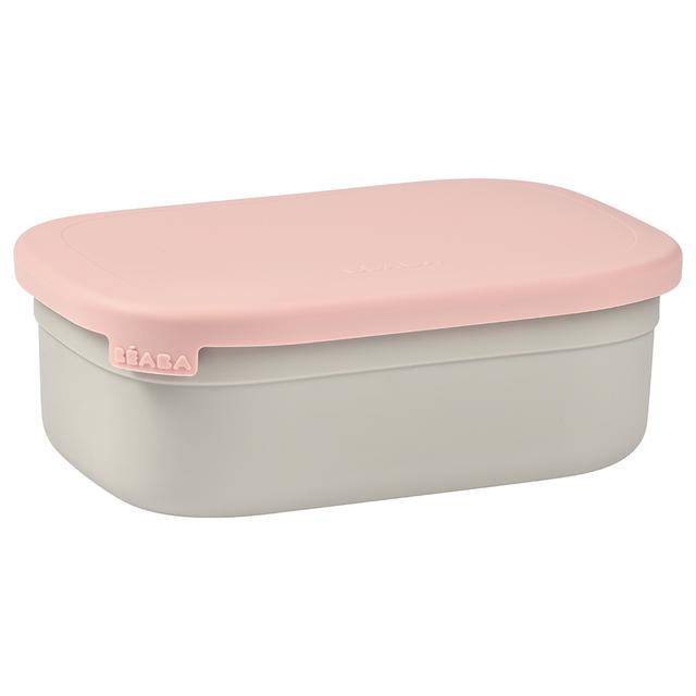 Beaba - Stainless Steel Lunch Box Velvet - Grey/Dusty Rose