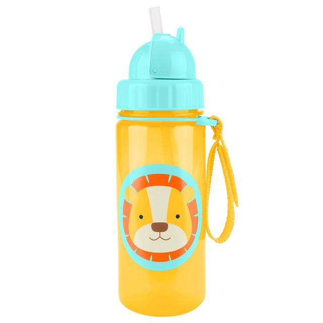 Skiphop - Zoo Straw Bottle 384.5ml - Lion