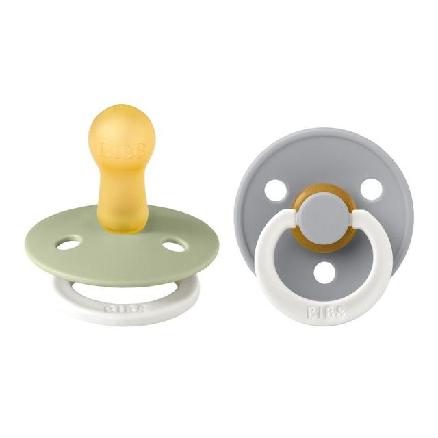 Bibs - Glow Colour S2 Pacifiers - Pack of 2 - Sage/Cloud