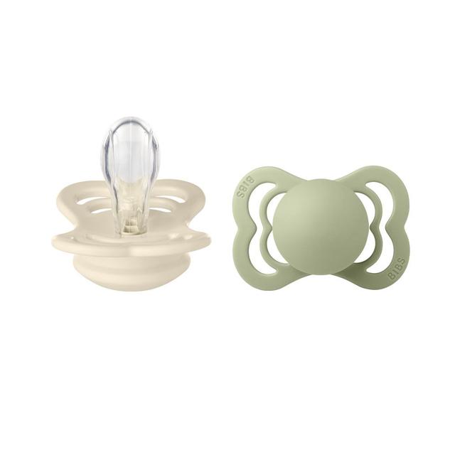 Bibs - Supreme S1 Pacifiers - Pack of 2 - Ivory/Sage