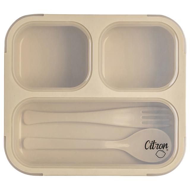 Citron - 2023 Lunchbox w/ Fork & Spoon - Beige