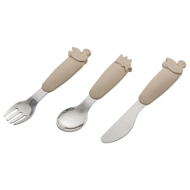 Citron - 2023 Silicone Cutlery Set w/ Pouch - Beige